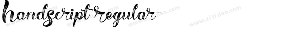 HandScript Regular字体转换